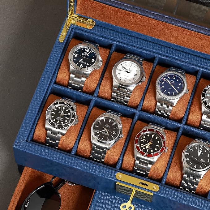 ROTHWELL 10-Slot Watch Box in Leather - Image 7