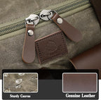 Waxed Canvas Duffle Bag for Men 60L Travel Duffel Bags Expandable Genuine - Image 4