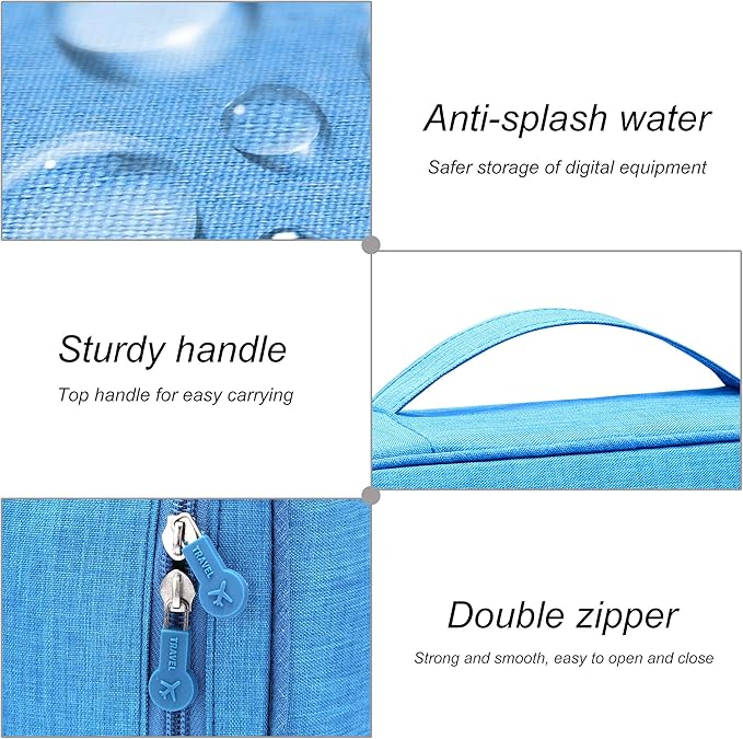 Electronics Organizer Travel Universal Cable Organizer Bag Waterproof - Image 4