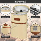 opux 2 Bottle Wine Carrier Tote, Insulated Leakproof Wine Cooler Bag, Wine - Image 4