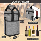 Opux 4 Bottle Insulated Wine Cooler Bag - Image 3
