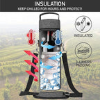 opux Wine Bag Single Bottle Carrier Tote, Insulated Wine Cooler Bag - Image 2