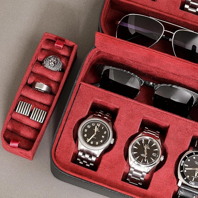 ROTHWELL 8 Watch Travel Case Storage Organizer - Image 4