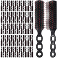 200 Pcs Hair Brushes for Homeless Individually Wrapped Detangling Brush Curly Hair Brush Vent Hairbrush Comb Pp Material Curly Wavy Hair Blow Drying Styling for Shelter Hotel Woman Man, Black