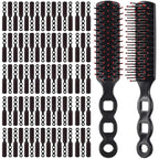 200 Pcs Hair Brushes for Homeless Individually Wrapped Detangling Brush Curly Hair Brush Vent Hairbrush Comb Pp Material Curly Wavy Hair Blow Drying Styling for Shelter Hotel Woman Man, Black