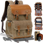 Padwa Lifestyle Khaki Camera Backpack - Image 9