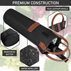opux Wine Bag Single Bottle Carrier Tote, Insulated Travel Wine Cooler Bag - Image 5