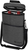 opux 2 Bottle Wine Carrier Tote, Insulated Leakproof Wine Cooler Bag, Wine by OPUX
