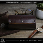2 Watch Travel Case for Men Vegan Leather Watch Roll Case Organizer and Display - Image 5