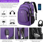 Travel Laptop Backpack, 17.3 Inch Large Capacity College School Bookbags - Image 3