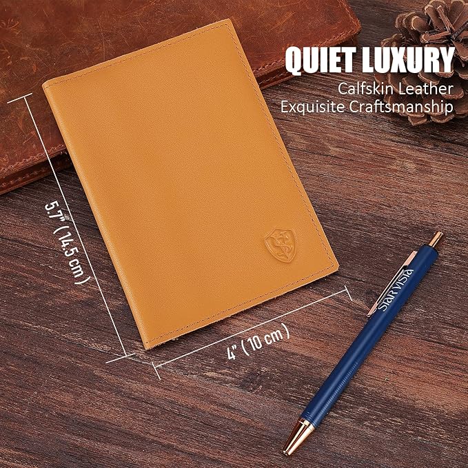 STAR VISTA Albatross Leather Travel Passport Holder, Minimalist Design - Image 2