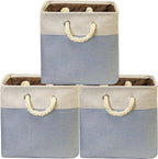 SIMPLE HOUSEWARE Fabric Storage Cubes, 3 Pack - Image 3