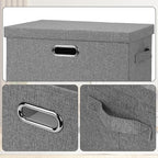 Large 17" 36 Quart Collapsible Stackable Storage Bins - Image 6