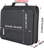 SUNEE Zippered Binder Bag with Handle, 2-Inch 3-Ring O-Ring, 500-Sheet Capacity - Image 4