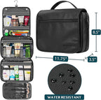 PAVILIA Hanging Toiletry Bag Women Men, Foldable Cosmetic Organizer Travel Bag - Image 2