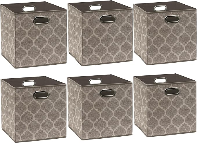 SIMPLE HOUSEWARE 11-Inch Collapsible Fabric Cube Storage Bin - Image 4