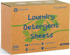 Freelivity Laundry Detergent Sheets, 200 Loads Fragrance Free Eco-Friendly by Freelivity
