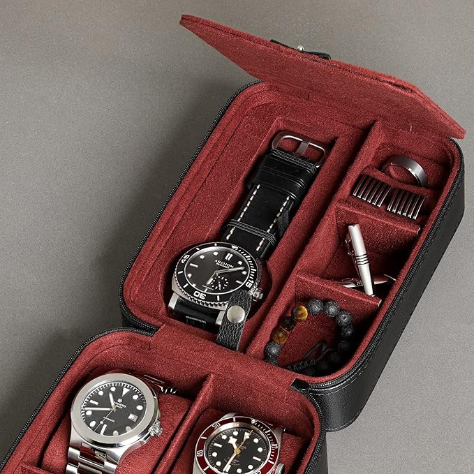 ROTHWELL 5 Watch Travel Case Storage Organizer - Image 5