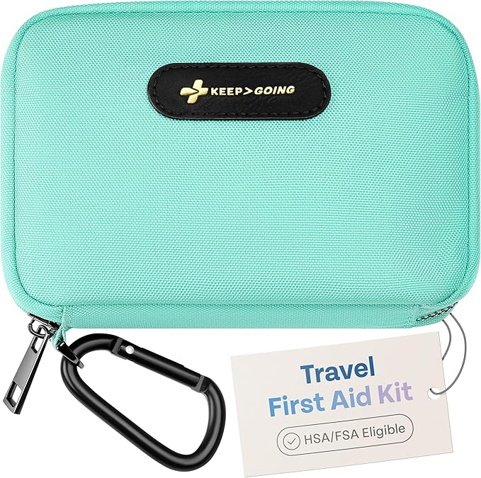 KeepGoing Travel First Aid Kit for Car, Camping and Outdoor Emergencies by KEEP%3EGOING