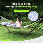 Double Hammock with Stand for Outdoor, Heavy Duty Portable Hammock with - Image 3