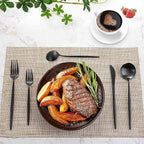 Matte Black Silverware Set for 12, IBIILII JEFF 60 Pieces Stainless Steel - Image 6