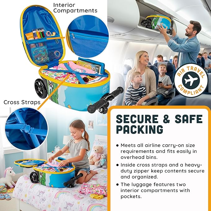 Hardshell Kids Ride-On Luggage - Image 3
