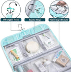 PAVILIA Hanging Toiletry Bag Women Men, Travel Kit Foldable Large Toiletries - Image 3