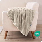Bare Home Textured Fleece Blanket - Image 5