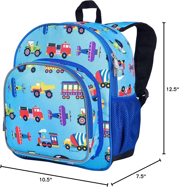 Wildkin 12-inch Kids Backpack – Padded, Adjustable, and Trucks - Image 9
