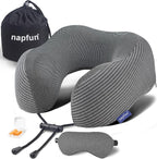 napfun Travel Pillow, 100% Pure Memory Foam Neck Pillows by NAPFUN
