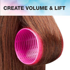 Conair Heatless Curls - Extra Large Hair Rollers - heatless overnight curlers for long lengths - volumized waves - Hot Pink - 9 Count w/storage case