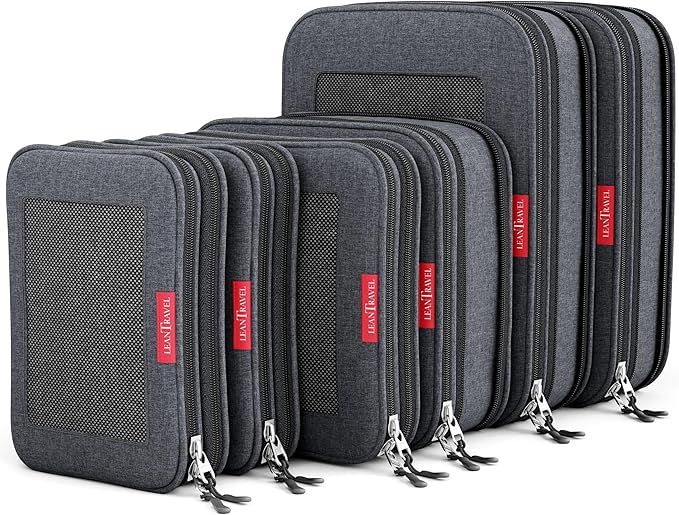 Compression Packing Cubes for Travel Organizers by LeanTravel