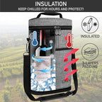 opux 2 Bottle Wine Carrier Tote, Insulated Leakproof Wine Cooler Bag, Wine - Image 2