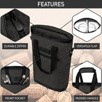 opux Two Bottle Wine Bag Carrier Tote, Insulated Leakproof 2 Bottle Wine Cooler - Image 5