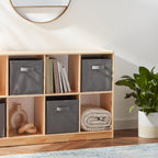 Collapsible Fabric Storage Cube Bins Organizer with Handles for Organizing (Gray / 13"x13"x13")