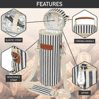 opux Wine Bag Single Bottle Carrier Tote, Insulated Wine Cooler Bag - Image 4