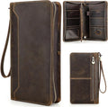 Top Grain Leather Travel Passport Wallet Organizer Case by CataPurusLeatherCrafts
