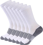 FOOTPLUS Hiking Copper Compression Socks, Unisex Cushioned Sole Arch Support by FOOTPLUS