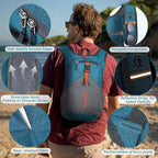 FIORETTO 15L Hiking Backpack for Women Men Mini Packable Backpack Lightweight - Image 3
