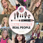 ELLA BELLA® 6 in 1 Professional Hot Air Styler • Powerful Hair Dryer & Straightener Set • Styling Without Heat Damage • Fast Drying Curling Volumizing Straightening • Includes Protective Travel Case