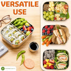 Everusely - Bento Box - Orange, 27oz / 0.8 L - Stainless Steel Lunch Box - 3 - Image 5