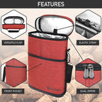 opux 2 Bottle Wine Carrier Tote, Insulated Leakproof Wine Cooler Bag, Wine - Image 4