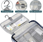 PAVILIA Hanging Toiletry Bag Travel Bag Women Men, Foldable Cosmetic Organizer - Image 3
