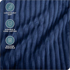 Bare Home Textured Fleece Blanket - Image 3