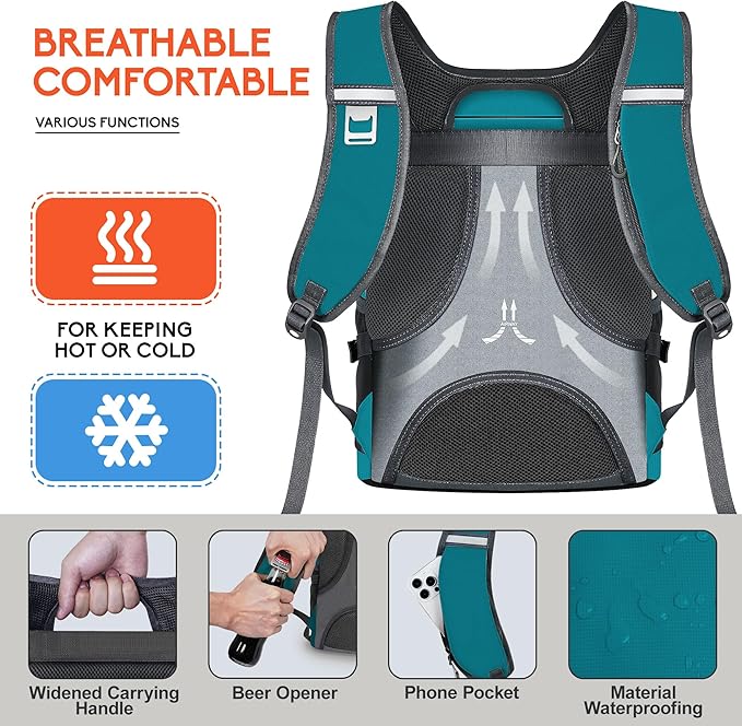 N NEVO RHINO Backpack Coolers Insulated Leak Proof 36/54 Cans, Portable - Image 5