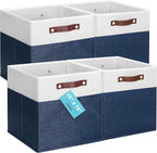 OrganiHaus 13x13 Cube Fabric Storage Bins Set of 4, Fabric Storage Cubes w/ by OrganiHaus