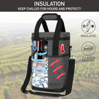 Opux Insulated Wine Tote, 4 Bottle Cooler Bag - Image 2