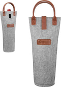 opux Wine Bag Single Bottle Carrier Tote, Insulated Travel Wine Cooler Bag by OPUX