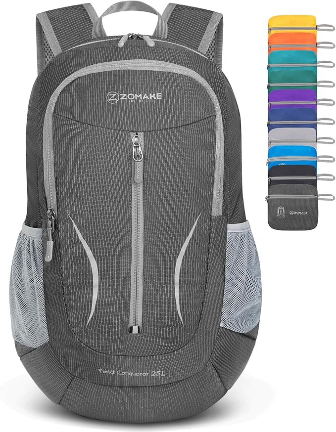 ZOMAKE Ultra Lightweight Packable Backpack 25L, Foldable Hiking Backpacks Water by ZOMAKE