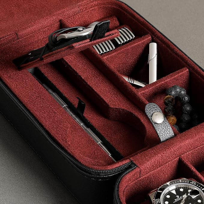 ROTHWELL 5 Watch Travel Case Storage Organizer - Image 7